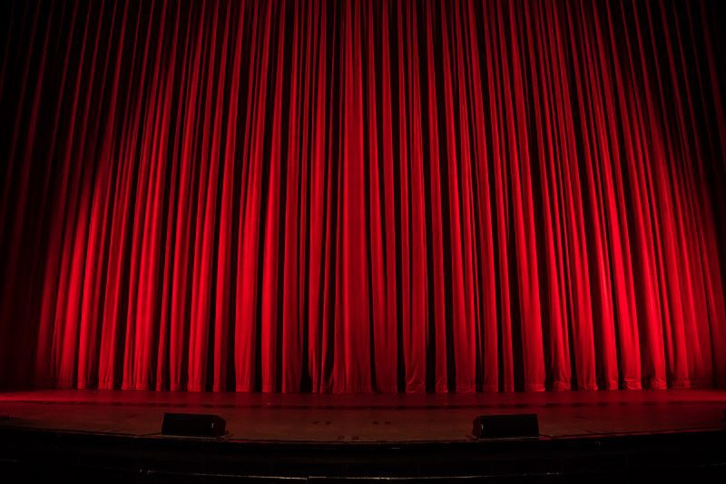 red theater curtain